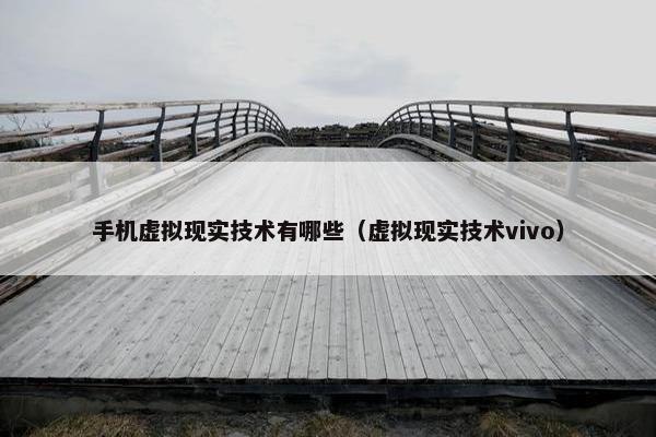 手机虚拟现实技术有哪些（虚拟现实技术vivo）