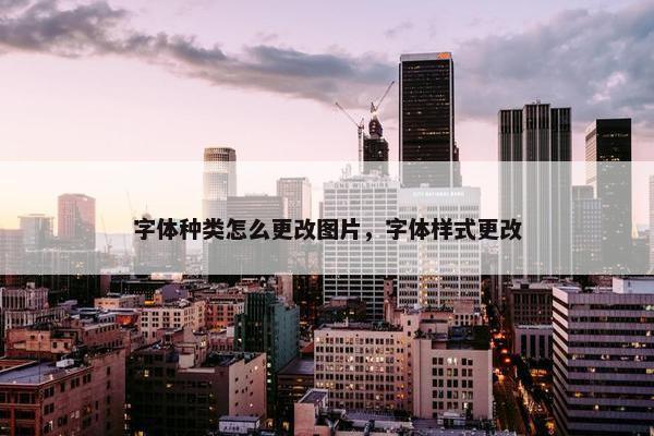 字体种类怎么更改图片，字体样式更改