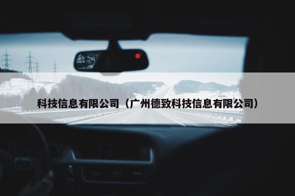 科技信息有限公司（广州德致科技信息有限公司）
