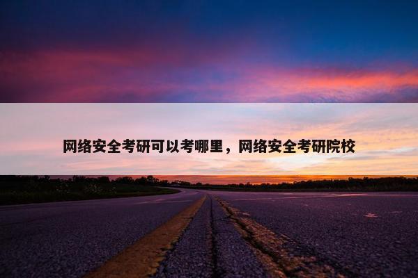 网络安全考研可以考哪里，网络安全考研院校