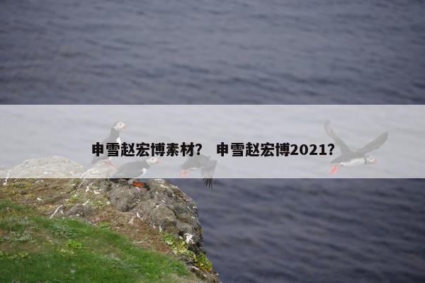 申雪赵宏博素材？ 申雪赵宏博2021？