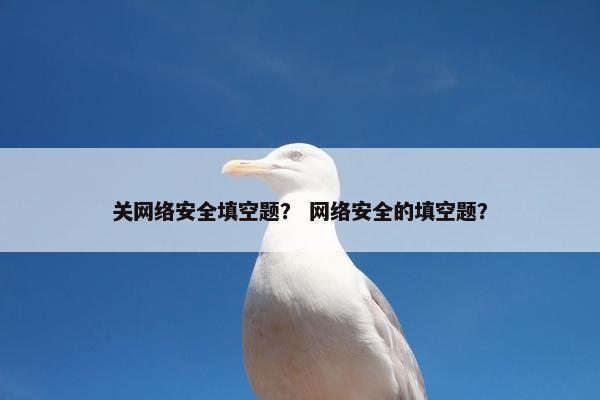 关网络安全填空题？ 网络安全的填空题？