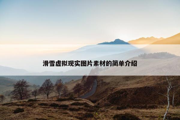 滑雪虚拟现实图片素材的简单介绍
