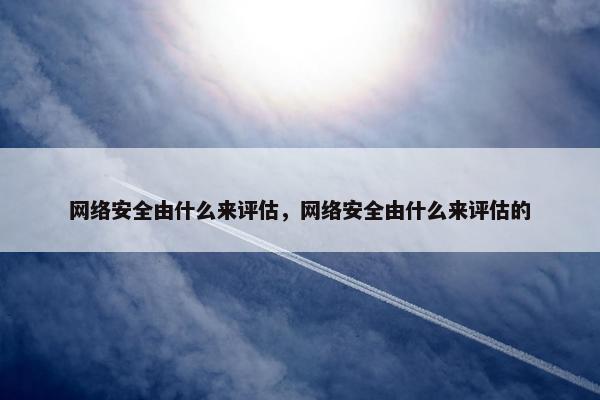 网络安全由什么来评估，网络安全由什么来评估的