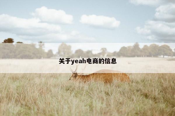 关于yeah电商的信息