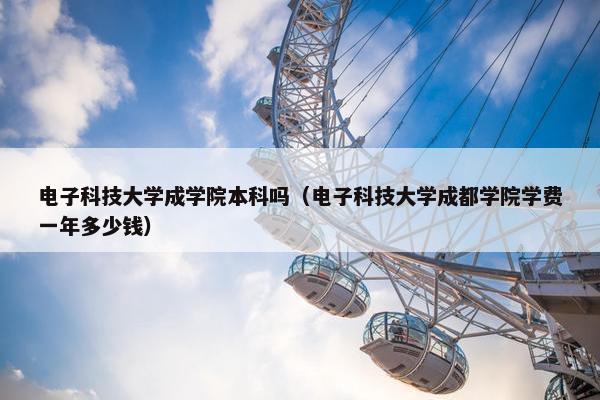 电子科技大学成学院本科吗（电子科技大学成都学院学费一年多少钱）