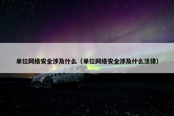 单位网络安全涉及什么（单位网络安全涉及什么法律）
