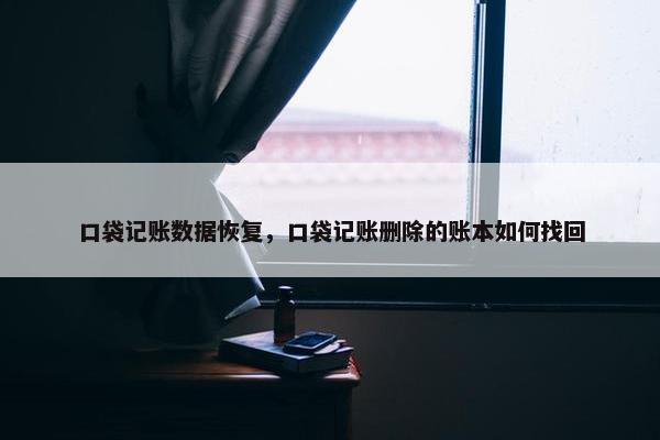 口袋记账数据恢复，口袋记账删除的账本如何找回