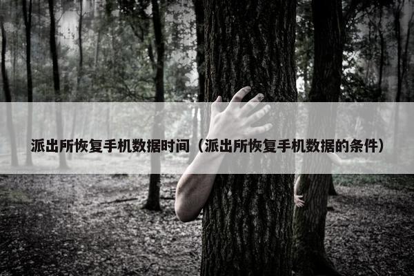 派出所恢复手机数据时间（派出所恢复手机数据的条件）
