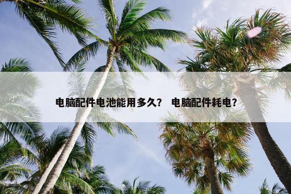 电脑配件电池能用多久？ 电脑配件耗电？