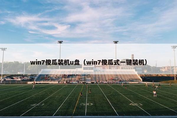 win7傻瓜装机u盘（win7傻瓜式一键装机）