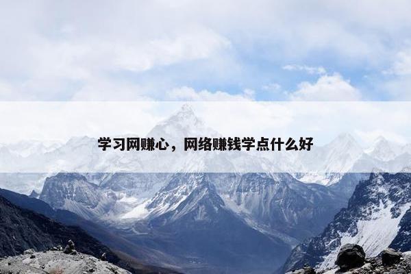 学习网赚心，网络赚钱学点什么好