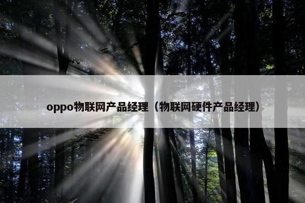 oppo物联网产品经理（物联网硬件产品经理）