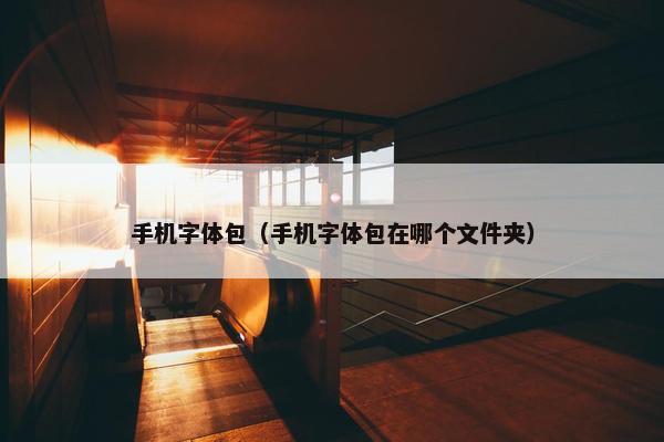 手机字体包（手机字体包在哪个文件夹）