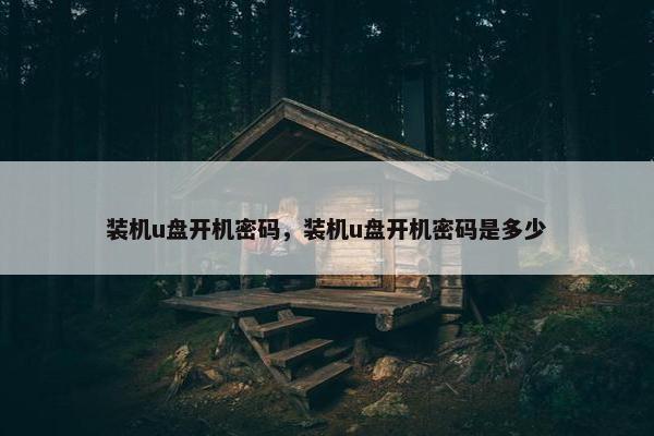 装机u盘开机密码，装机u盘开机密码是多少