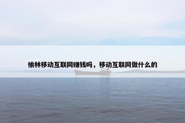 榆林移动互联网赚钱吗，移动互联网做什么的