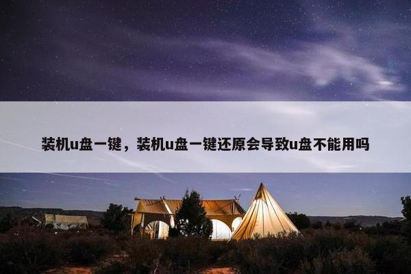 装机u盘一键，装机u盘一键还原会导致u盘不能用吗