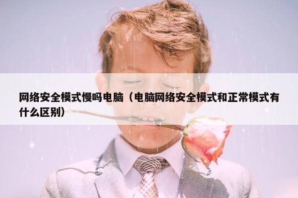 网络安全模式慢吗电脑（电脑网络安全模式和正常模式有什么区别）