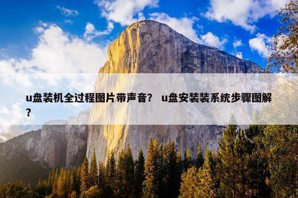 u盘装机全过程图片带声音？ u盘安装装系统步骤图解？