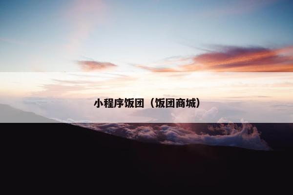小程序饭团（饭团商城）