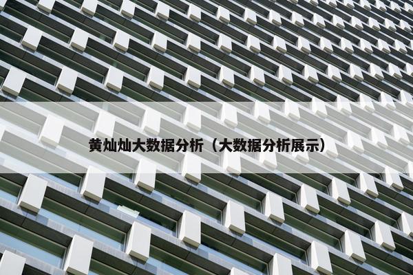 黄灿灿大数据分析（大数据分析展示）