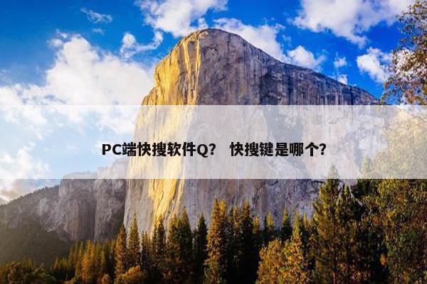 PC端快搜软件Q？ 快搜键是哪个？