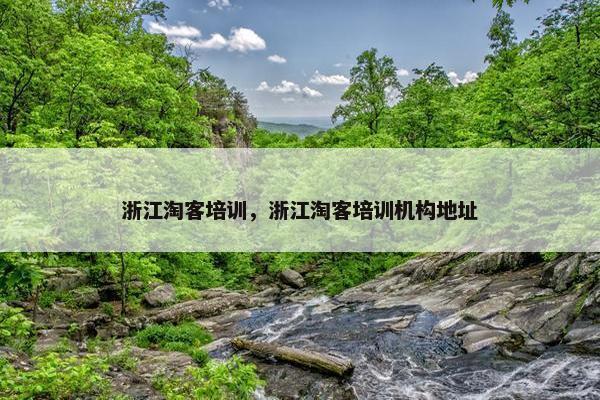 浙江淘客培训，浙江淘客培训机构地址