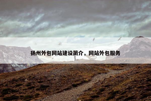 扬州外包网站建设简介，网站外包服务