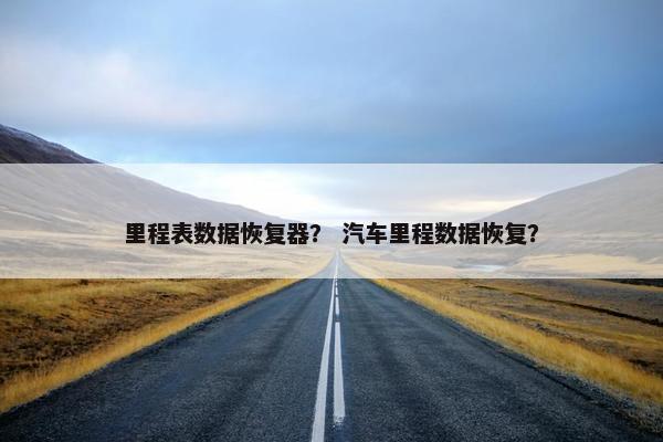 里程表数据恢复器？ 汽车里程数据恢复？