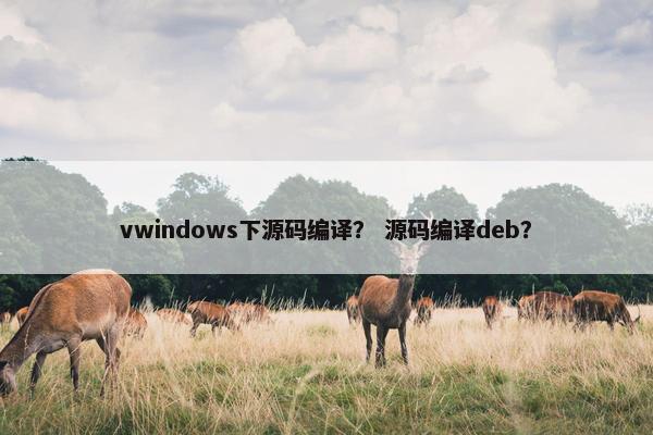 vwindows下源码编译？ 源码编译deb？