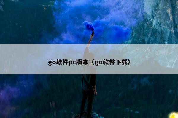 go软件pc版本（go软件下载）