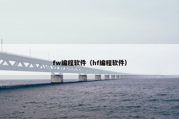 fw编程软件（hf编程软件）