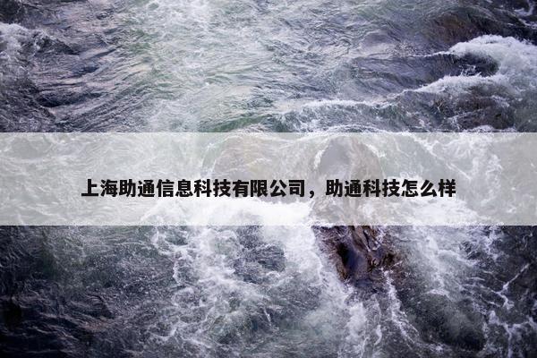 上海助通信息科技有限公司，助通科技怎么样