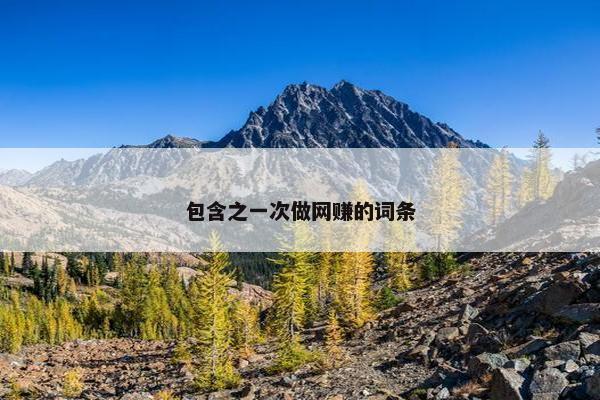 包含之一次做网赚的词条
