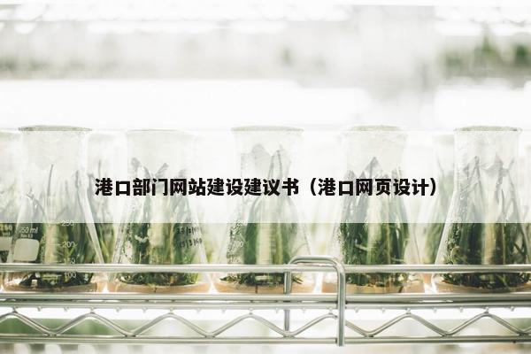 港口部门网站建设建议书（港口网页设计）