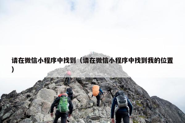 请在微信小程序中找到（请在微信小程序中找到我的位置）