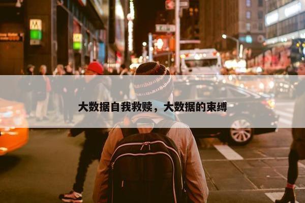 大数据自我救赎，大数据的束缚