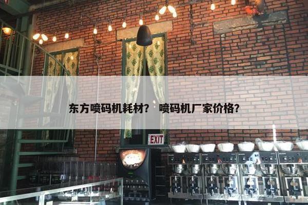 东方喷码机耗材？ 喷码机厂家价格？