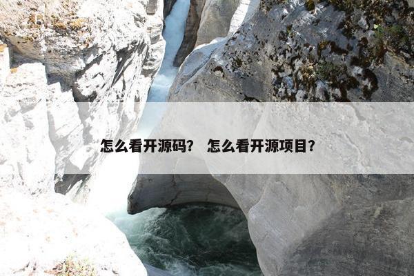 怎么看开源码？ 怎么看开源项目？