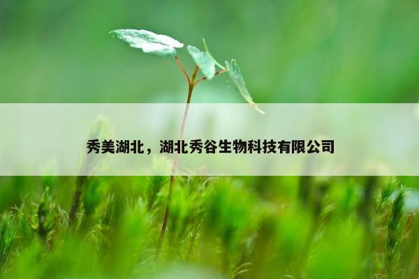 秀美湖北，湖北秀谷生物科技有限公司