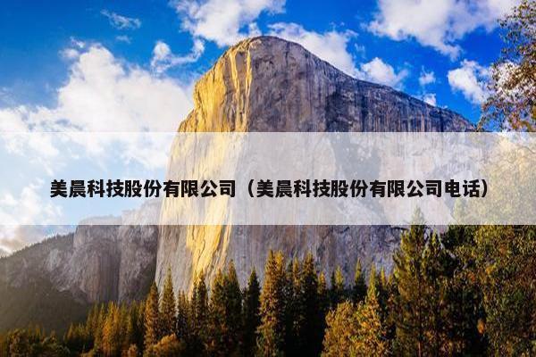 美晨科技股份有限公司（美晨科技股份有限公司电话）