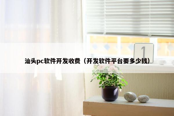 汕头pc软件开发收费（开发软件平台要多少钱）