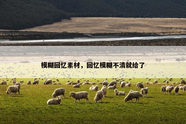 模糊回忆素材，回忆模糊不清就给了
