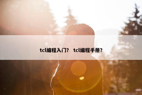 tcl编程入门？ tcl编程手册？