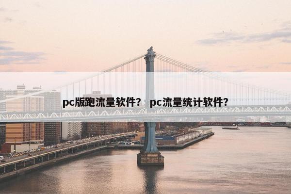 pc版跑流量软件？ pc流量统计软件？