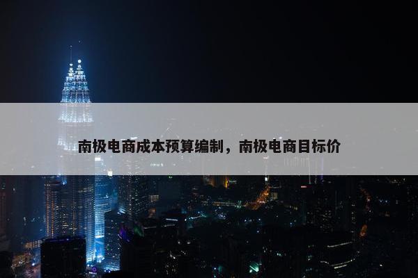 南极电商成本预算编制，南极电商目标价