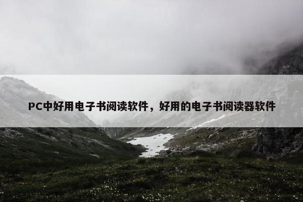 PC中好用电子书阅读软件，好用的电子书阅读器软件