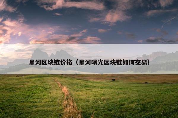 星河区块链价格（星河曙光区块链如何交易）