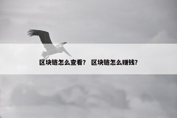 区块链怎么查看？ 区块链怎么赚钱？