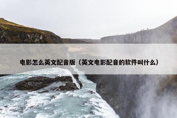 电影怎么英文配音版（英文电影配音的软件叫什么）
